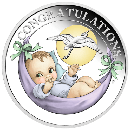 Vorderseite der 1/2 Unze Silber New Born Baby 2021 - Polierte Platte von Hersteller Perth Mint