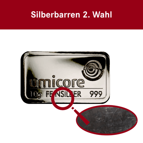 10 g Silberbarren (2. Wahl)