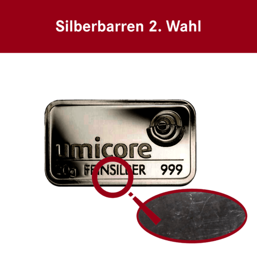 20 g Silberbarren (2. Wahl)