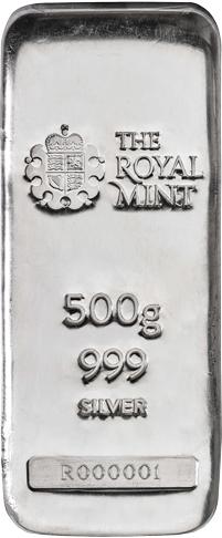 500 g Silberbarren Royal Mint