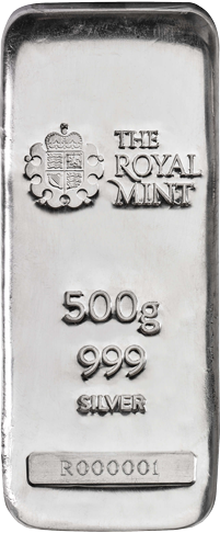 500 g Silberbarren Royal Mint