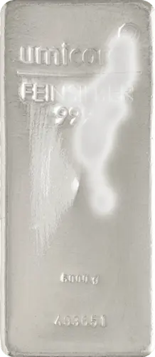 5 kg Silberbarren angelaufen