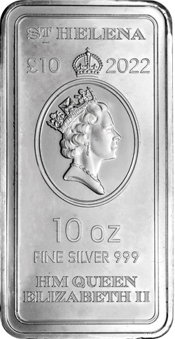 10 Unzen Silber Münzbarren St. Helena 2022