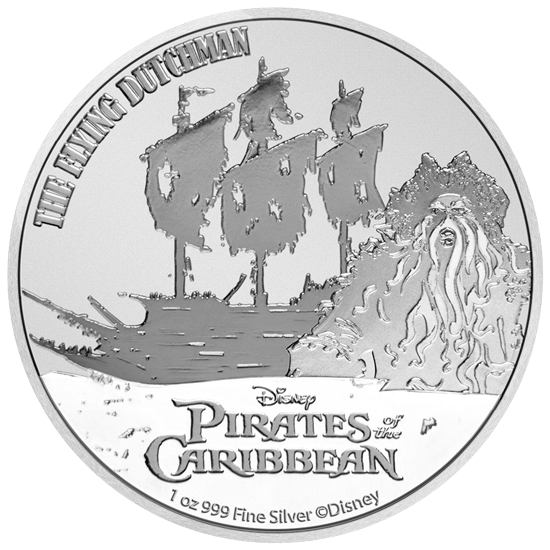 1 Unze Silber Disney Fluch der Karibik The Flying Dutchman 2021 von Hersteller New Zealand Mint