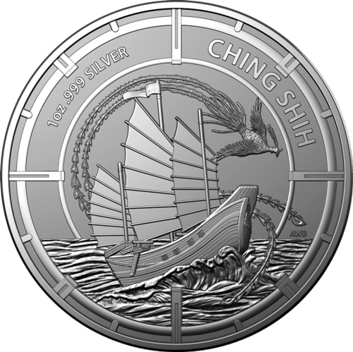 Vorderseite der 1 Unze Silber Pirate Queens Ching Shih 2021 von Hersteller Royal Australian Mint