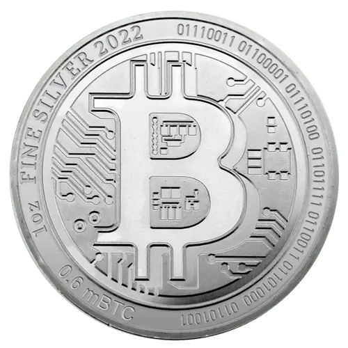 Silbermuenze Niue Bitcoin 1 oz 2022