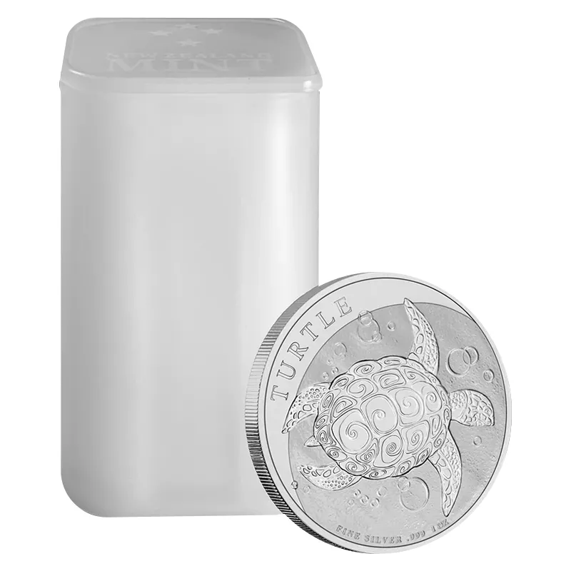 Tube 1 Unze Silber Niue Meeresschildkröte 2022 von Hersteller New Zealand Mint