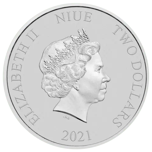 Rückseite der 1 Unze Silber Zurück in die Zukunft II 2021 von Hersteller New Zealand Mint