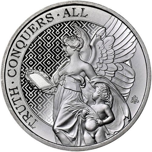 Vorderseite der 1 Unze Silber  The Queen's Virtues Truth 2022 von Hersteller Diverse Münzprägestätten