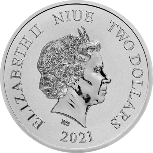 Rückseite der 1 Unze Silber Herr der Ringe - Der eine Ring 2021 von Hersteller New Zealand Mint