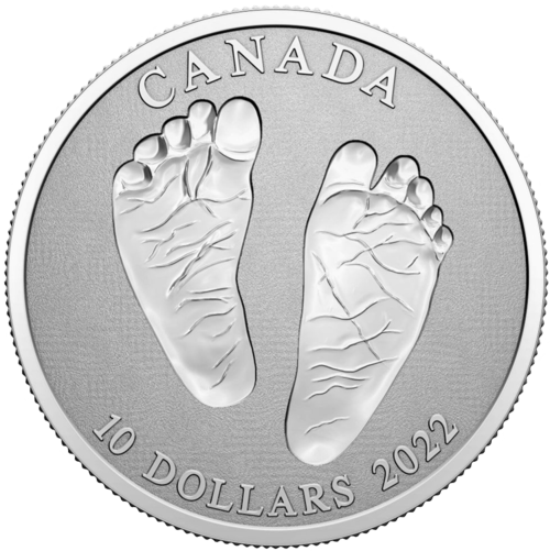 Vorderseite der 10  Dollar Silber Baby-Willkommen auf der Welt 2022 - Polierte Platte von Hersteller Royal Canadian Mint