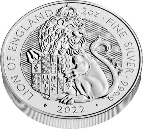 2 Unzen Silber Royal Tudor Beasts 2022 Lion of England