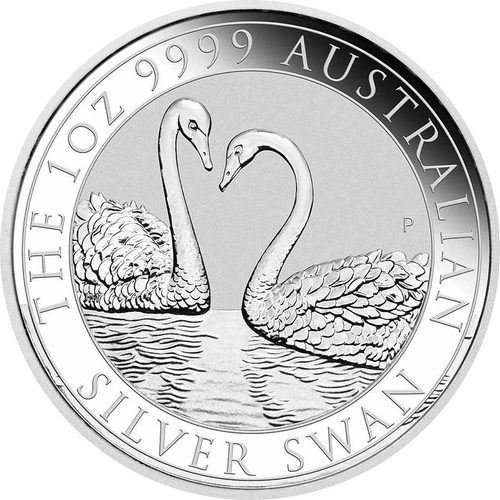 Vorderseite der 1 Unze Silber Australien Schwan 2022 von Hersteller Perth Mint