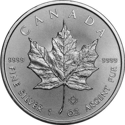 Vorderseite 1 Unze Silber Maple Leaf 2022 von Hersteller Royal Canadian Mint