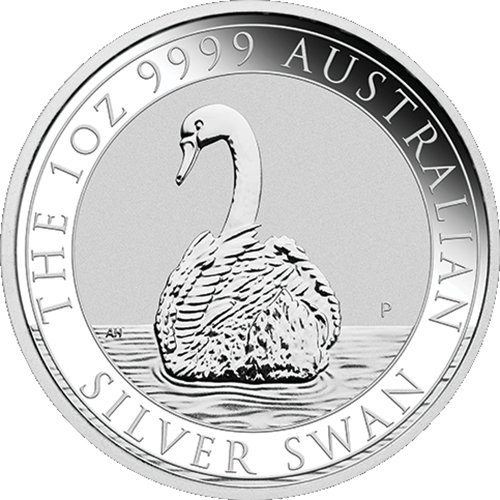 Vorderseite der 1 Unze Silber Australien Schwan 2023 von Hersteller Perth Mint
