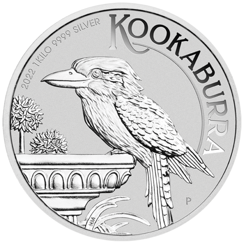 Vorderseite 1 kg Silber Kookaburra 2022 von Hersteller Perth Mint Australien