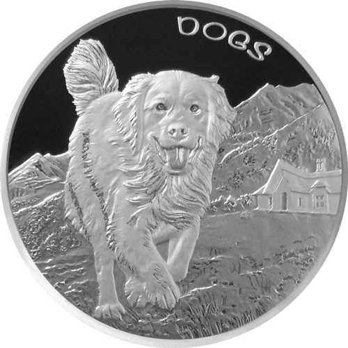 Vorderseite der 1 Unze Silber Fiji Dogs 2022 von Hersteller New Zealand Mint