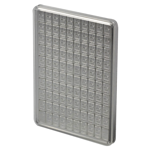 100 x 1 g Combibar Silbertafel von Hersteller Valcambi