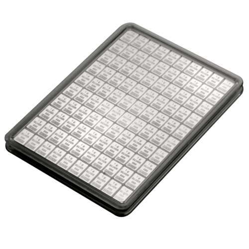 100 x 1 Gramm Combibar Silbertafel | Silbertafel 100x1 Gramm Combibar von Valcambi