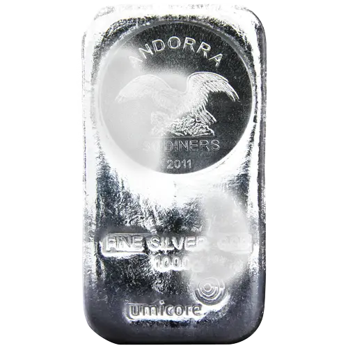 1 kg Silber Münzbarren angelaufen 1 kg Silber Münzbarren angelaufen