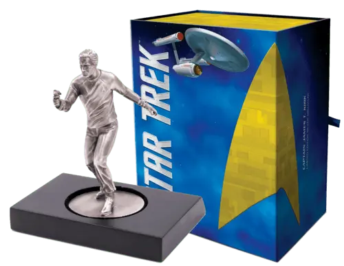star trek captain kirk 150 g silber miniaturbox neuseeland 2018 box figur