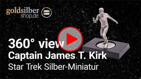 150 g Silber-Miniatur Star Trek™ - Captain James T. Kirk