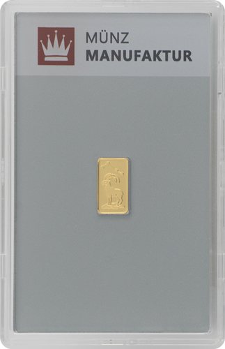 1 g Goldbarren Steinbock Sternzeichen