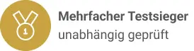 Mehrfacher Testsieger unabhängig geprüft