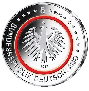 Rückseite der 5 Euro-Sammlermünze 2017 Tropische Zone von Münze Deutschland
