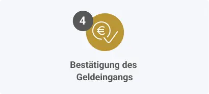 Bestätigung des Geldeingangs Bestätigung des Geldeingangs