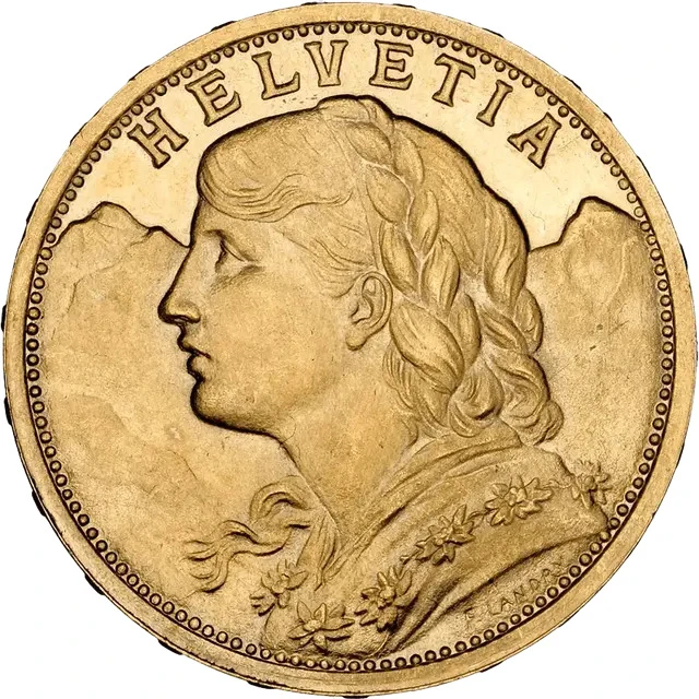5,81 g Gold Vreneli 20 Franken diverse Jahrgänge