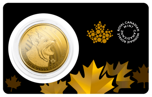 Vorderseite Assay Certificate / Prüfungszertifikat für Goldmünze 1 Unze Kanada Rotluchs 2020