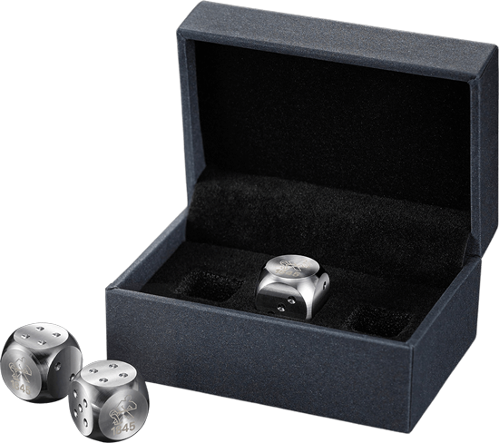 74,92 g silber Würfelset von Hersteller Heimerle und Meule